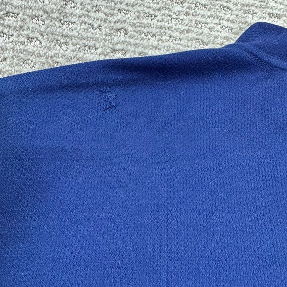 Vintage L.L. Bean Shirt Men Large Navy Blue 1/4 Zip Made in USA Embroidered Logo - Picture 6 of 11